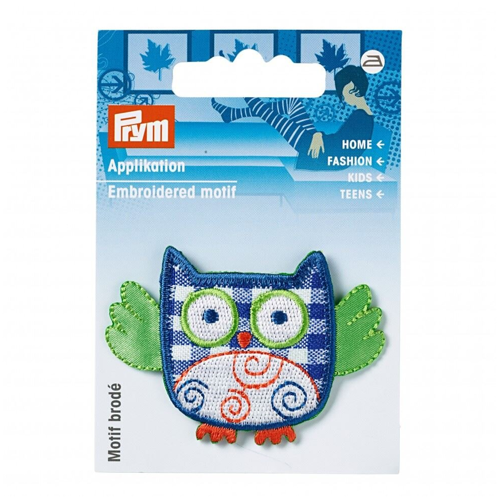 Prym Patch Motif Owl - Each Blue