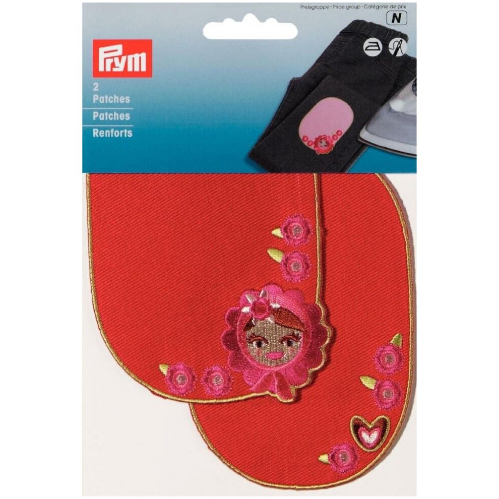 Prym Girls Roses Patches  Multicoloured - per pack of 2