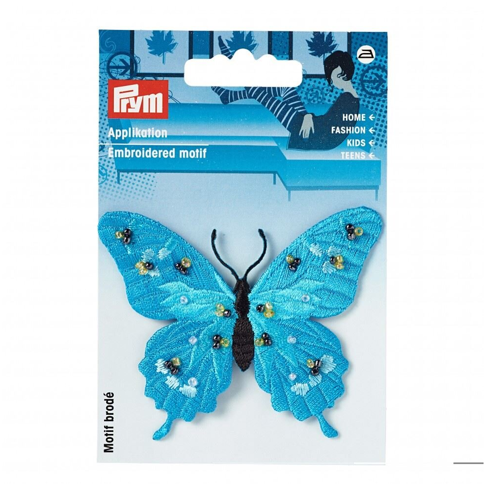 Prym Butterfly Patch Motif  Turquoise - each