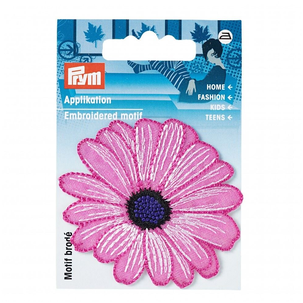 Prym Patch Motif Flower - Each Pink