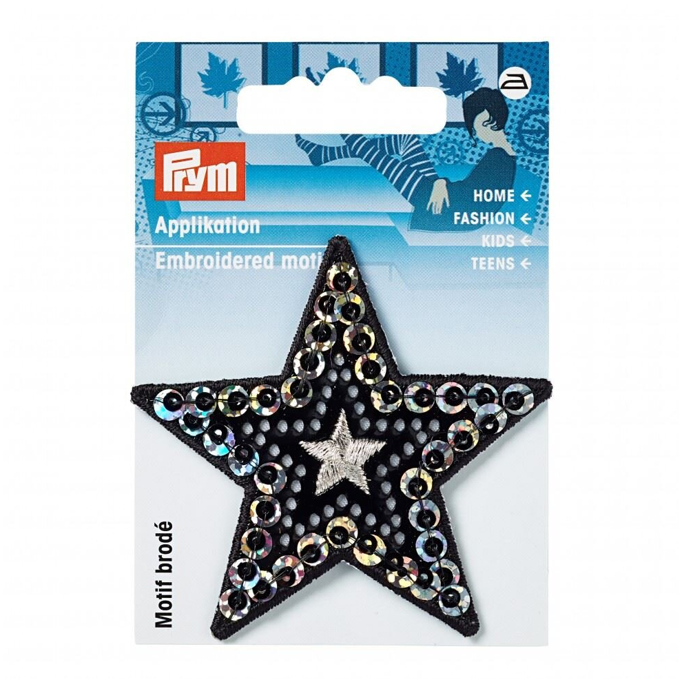 Prym Patch Motif Sequin Star - Each