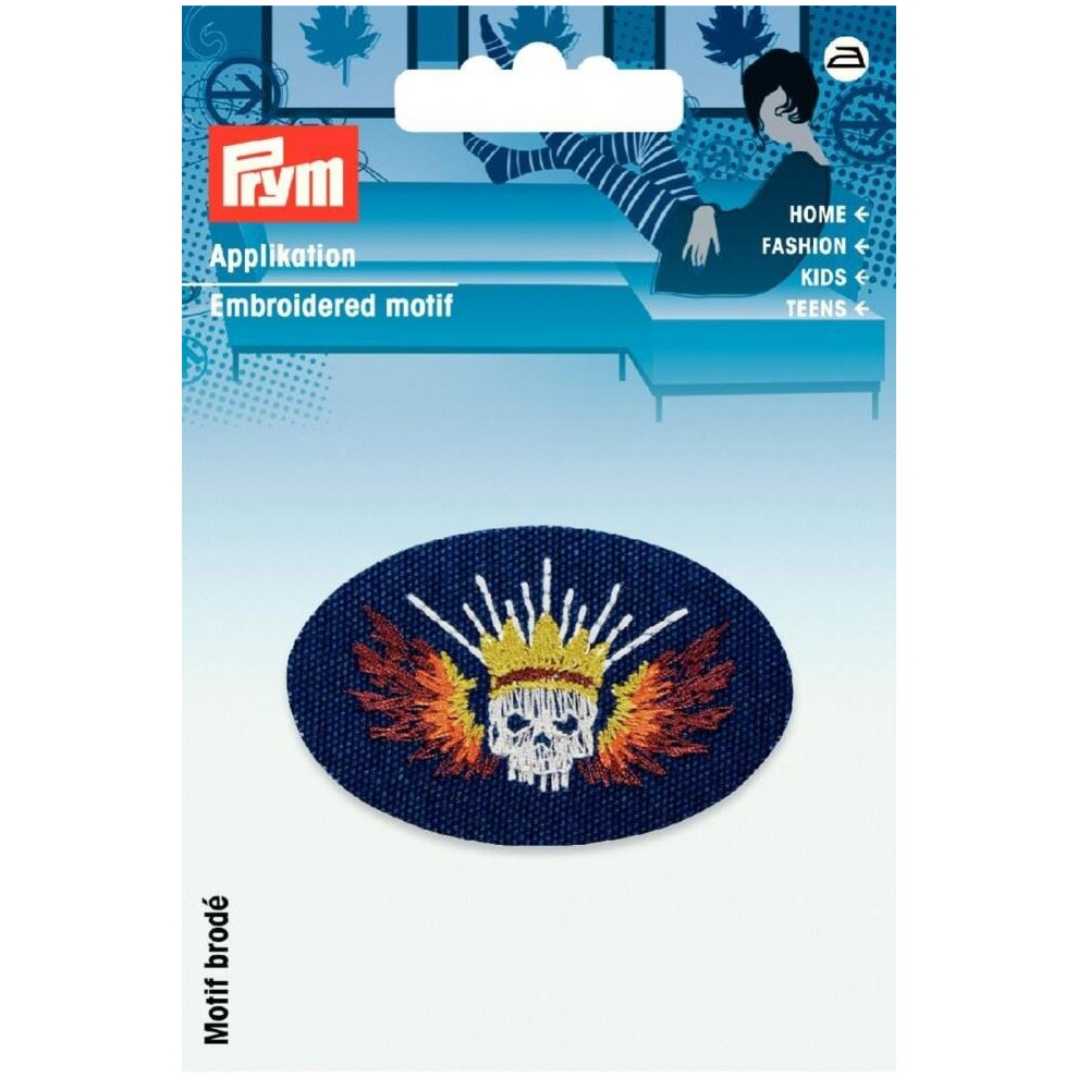 Prym Patch Motif Skull With Crown - each