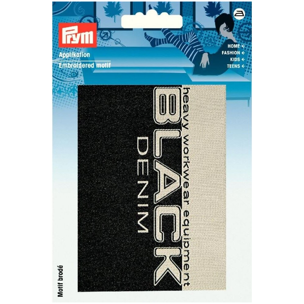 Prym Patch Motif Black Denim - each