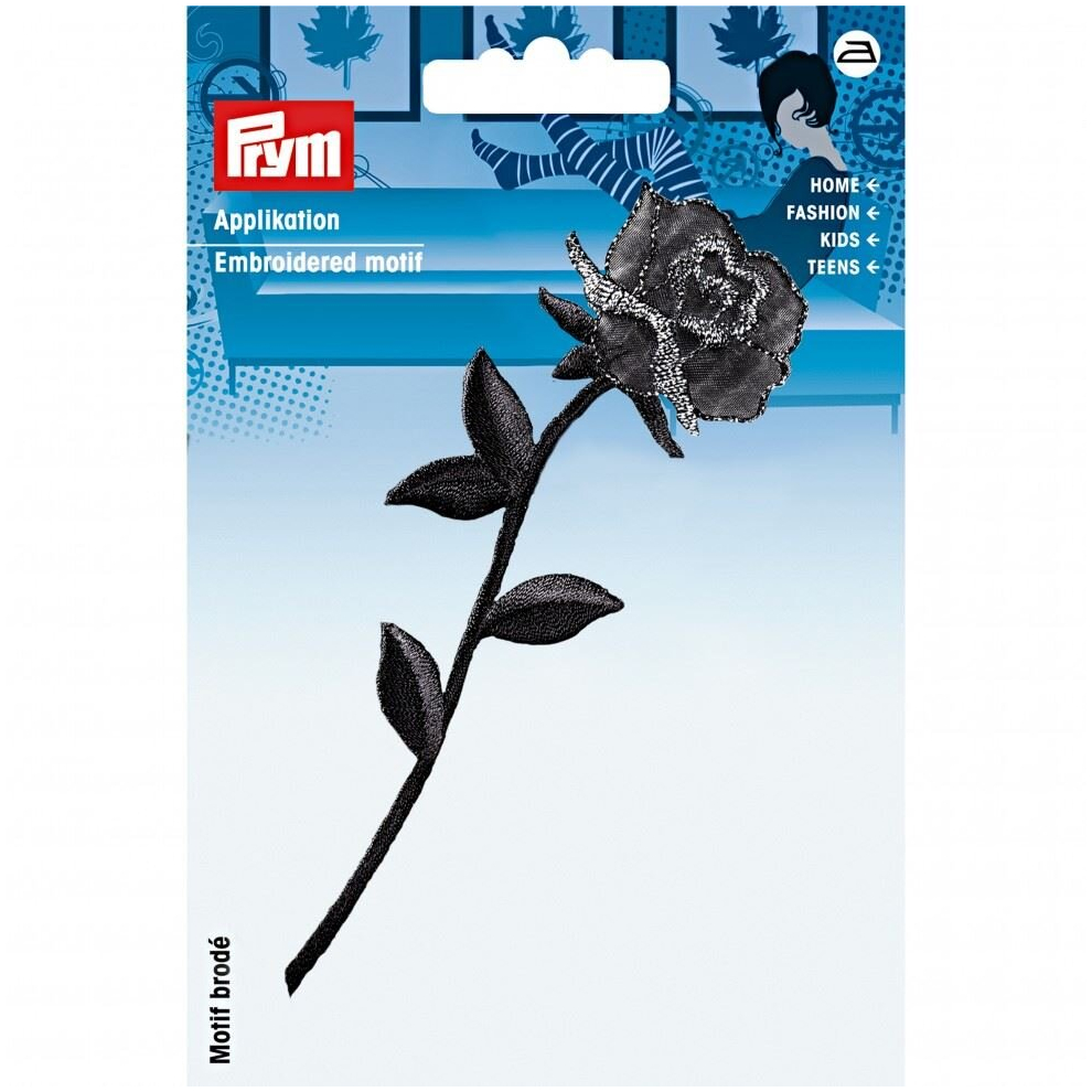 Prym Patch Motif Rose With Stem - each