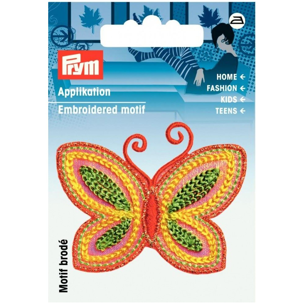 Prym Patch Motif Butterfly - Each Orange/Yellow