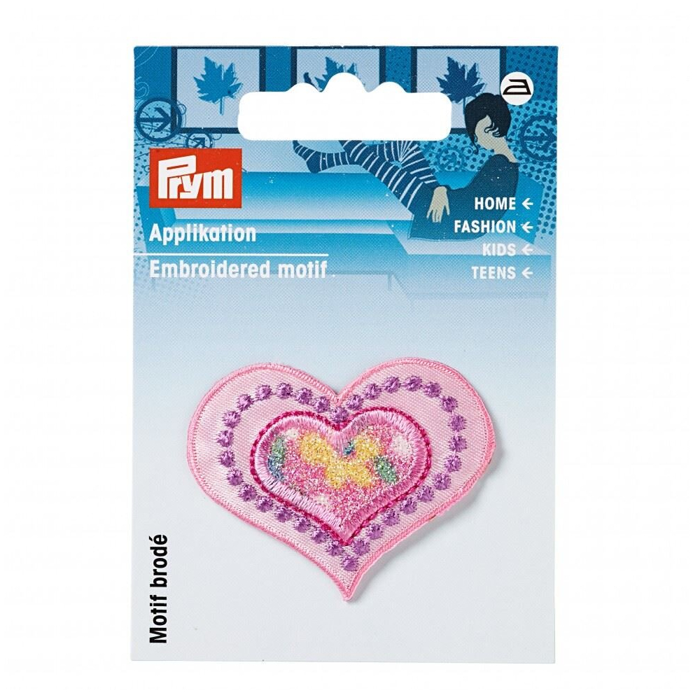 Prym Patch Motif Heart - Each Pink