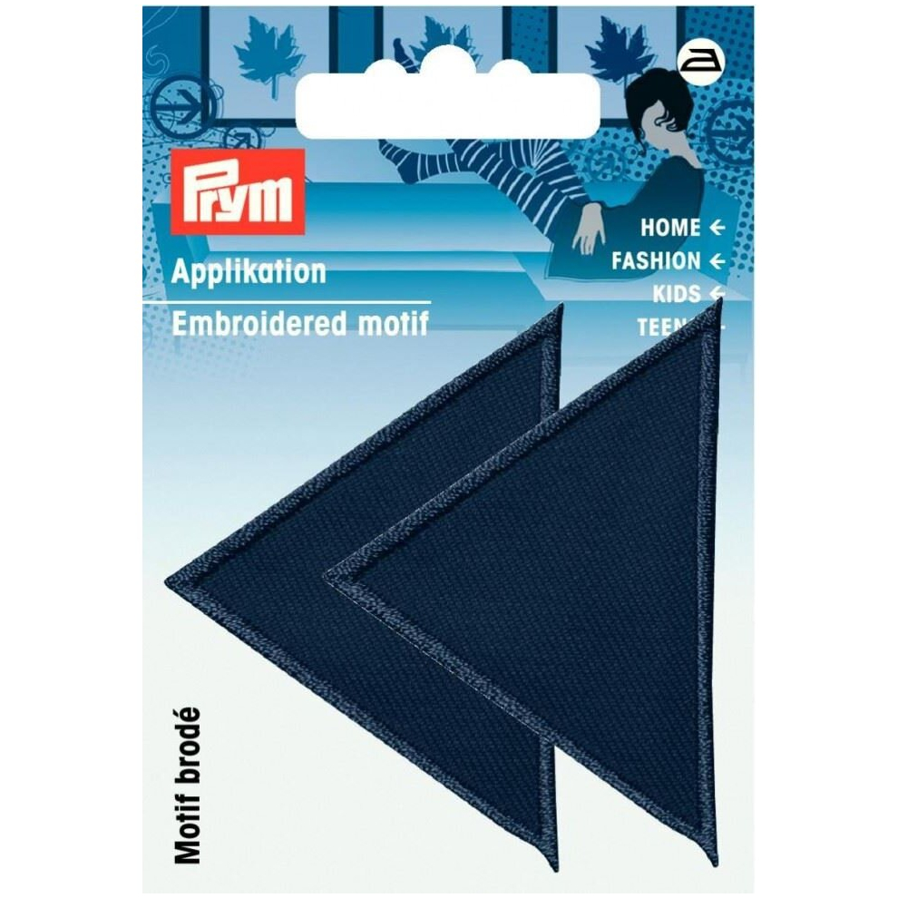 Prym Triangular Patch Motif  Large - Dark Blue - per pack of 2