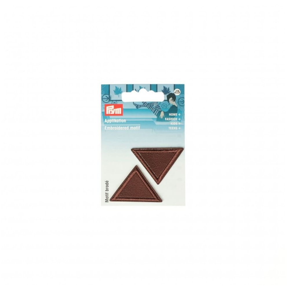 Prym Patch Motif Faux Leather Triangles  Brown - per pack of 2