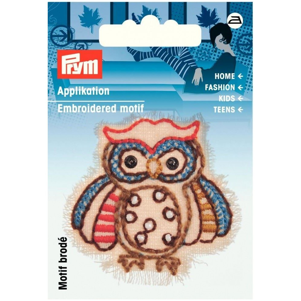 Prym Patch Motif Owl - Each Brown/Beige