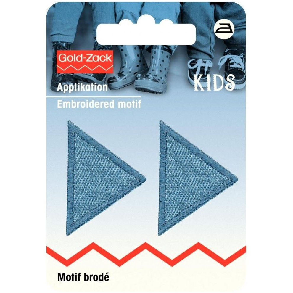 Prym Triangular Patch Motif  Small - Jeans Light - per pack of 2