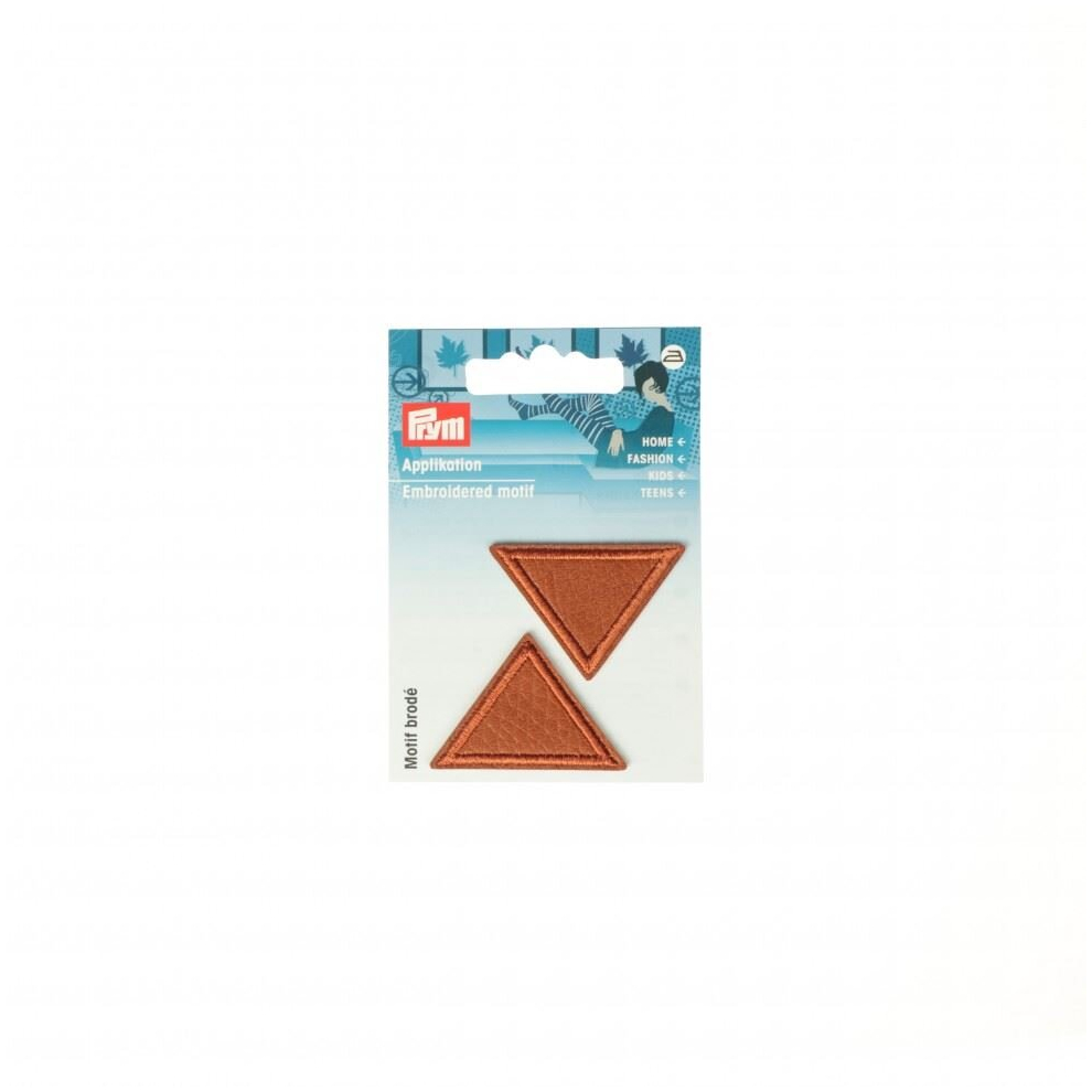 Prym Patch Motif Faux Leather Triangles  Camel - per pack of 2