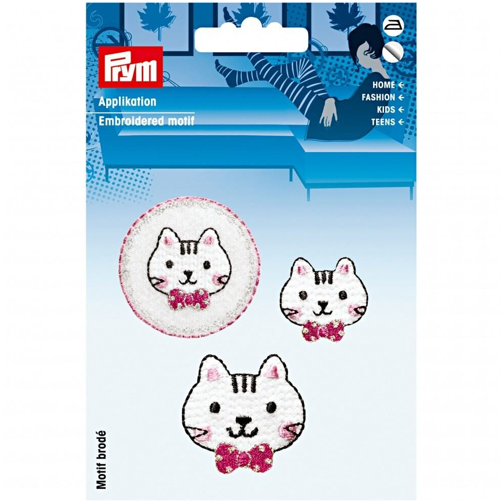 Prym Patch Motif Cats Faces - per pack of 3