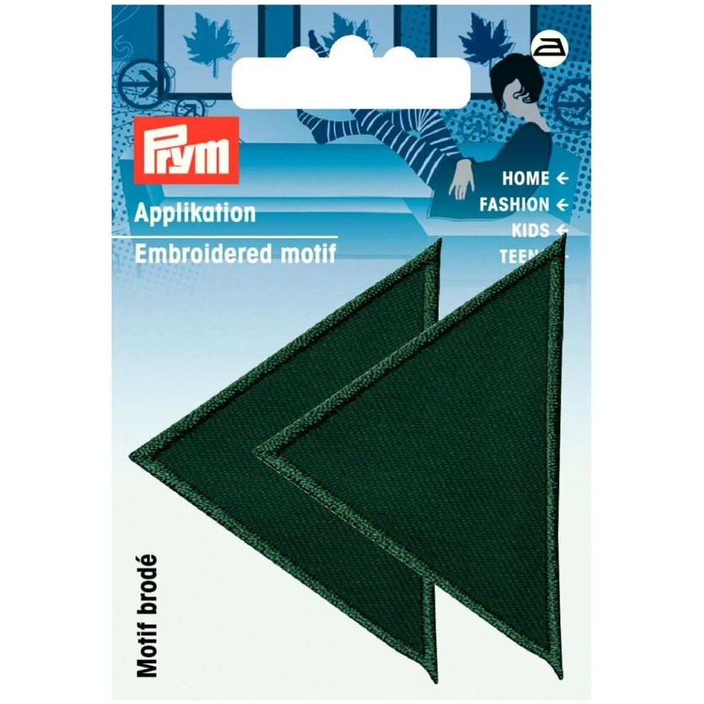 Prym Triangular Patch Motif  Large - Dark Green - per pack of 2
