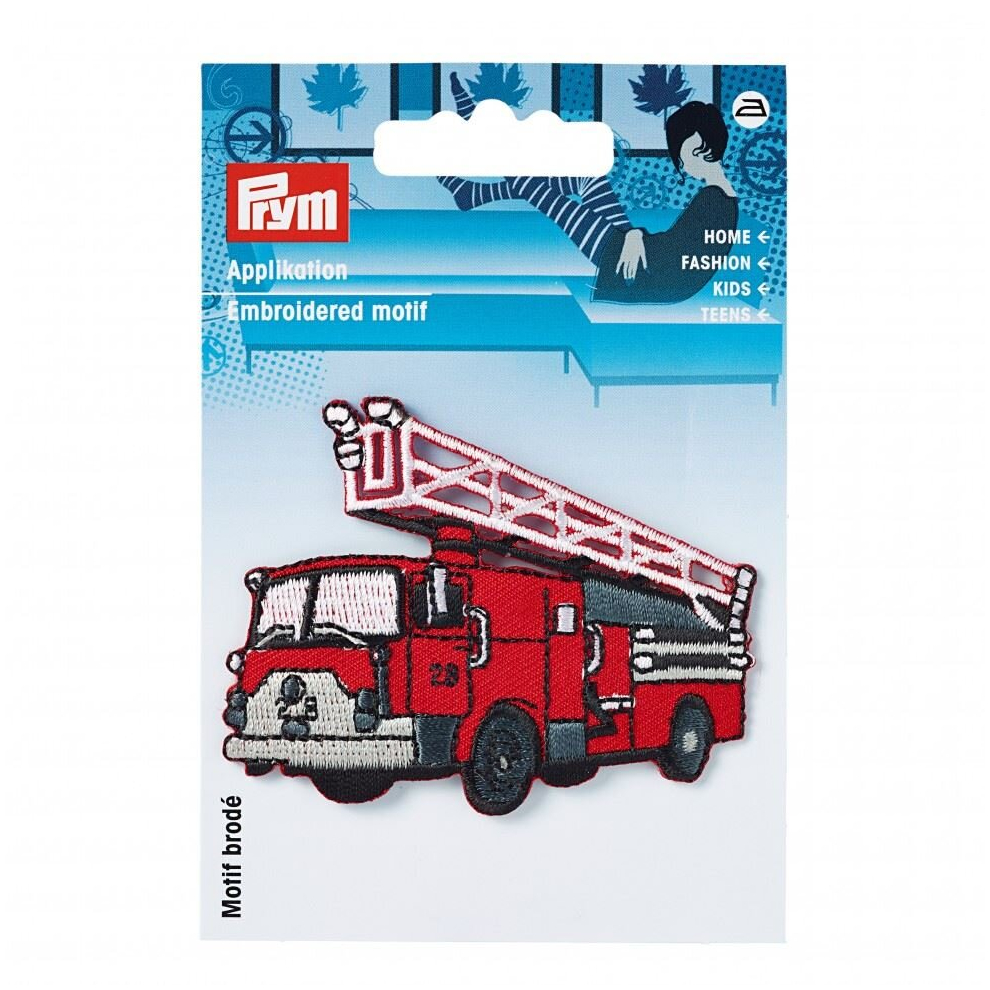 Prym Patch Motif Fire Engine - Each Red