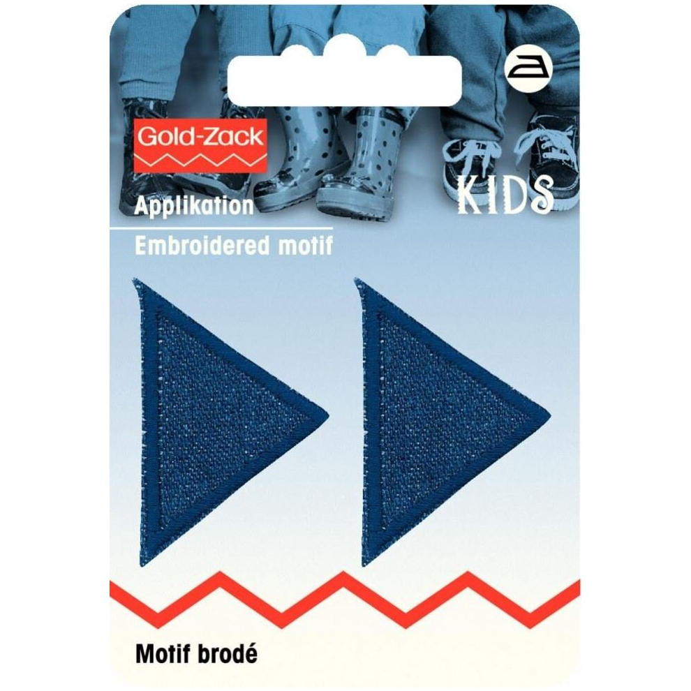 Prym Triangular Patch Motif  Small - Jeans Dark - per pack of 2