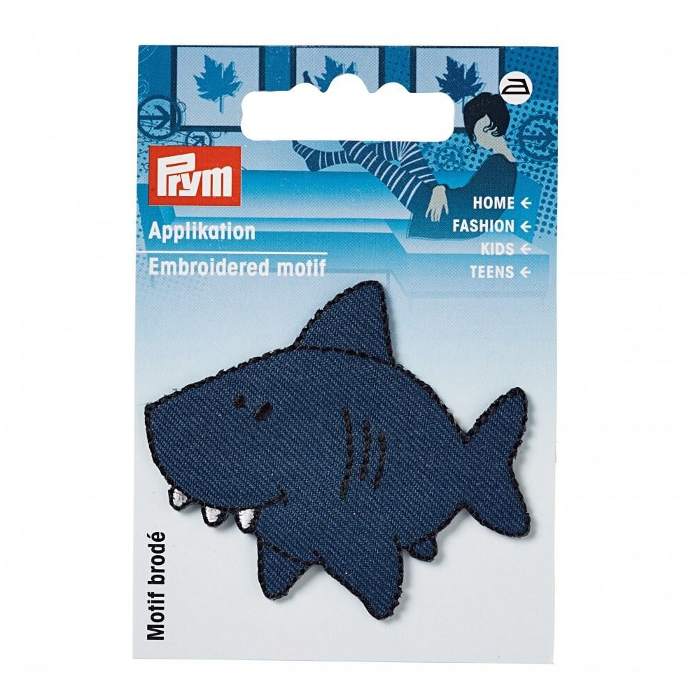 Prym Patch Motif Shark - Each Blue