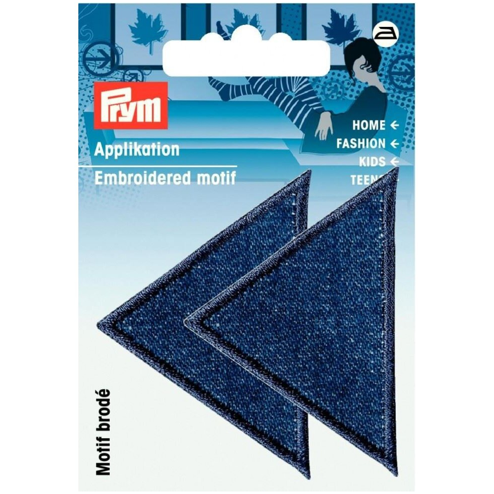 Prym Triangular Patch Motif  Large - Dark Denim - per pack of 2