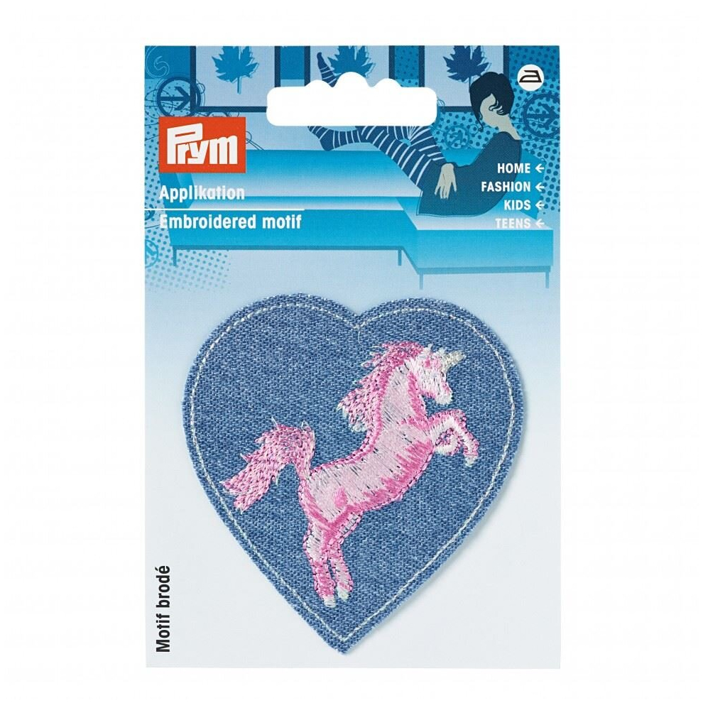 Prym Patch Motif Heart Unicorn - Each