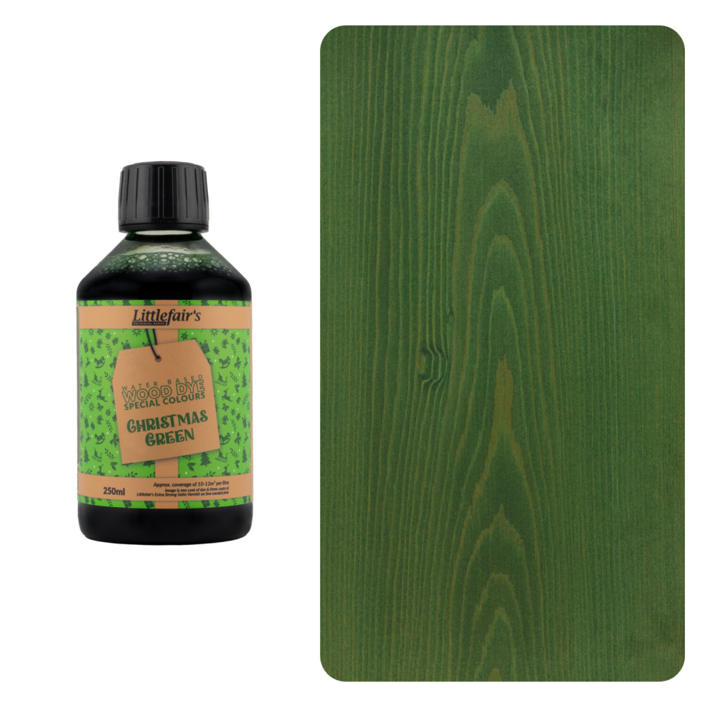 (15ml Tester Pot, Christmas Green) Interior & Exterior Wood Dye - Special Colours