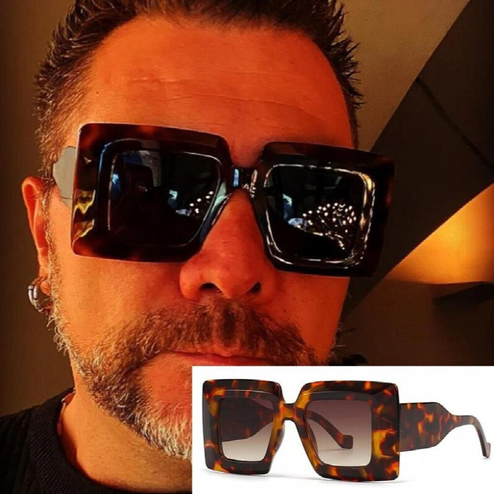 Square Leopard Sunglasses Men Women Big Frame Male Sun Glasses Oversized Shades UV400 Oculos-image-OPC-PCR98JP-NEW