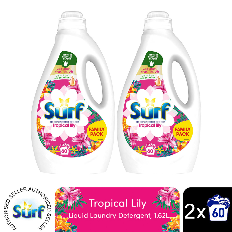 (Buy 2) Surf Liquid Laundry Detergent Tropical Lily, 60W