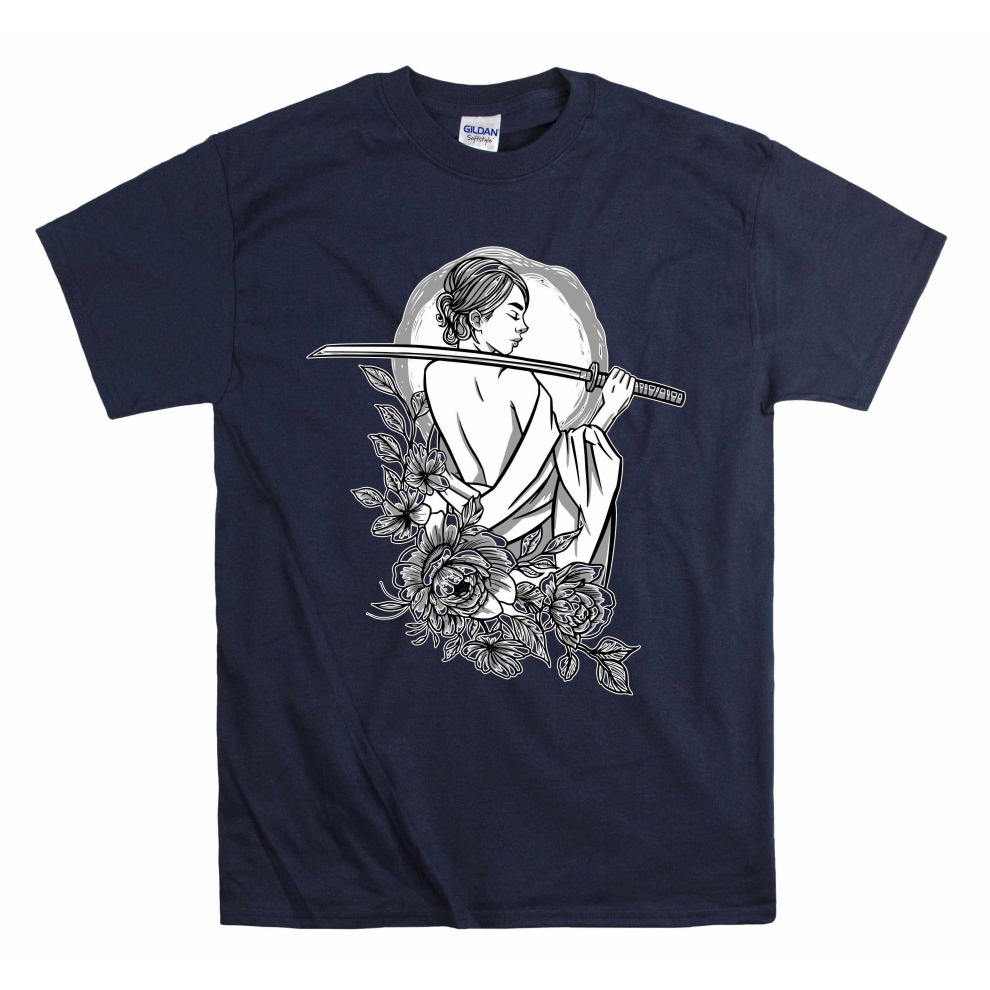 XXXX-Large, Navy) Woman Samurai Cool Sexy Men Women Unisex Top T Shirt  T-Shirt Tshirt on OnBuy