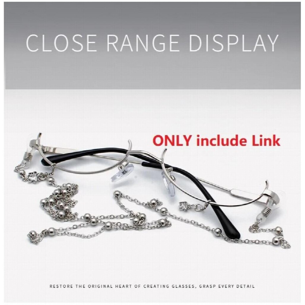 Link Eyeglasses Chain Anti-Skid Glasses Strap Acrylic Sunglasses Strap Retro Beads Reading Glasses Neck Straps Unisex
