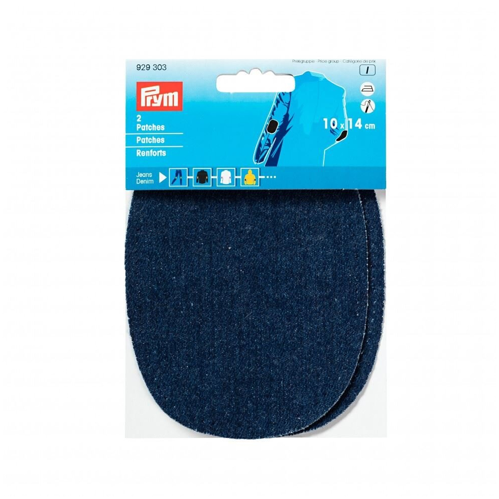 Prym Denim Elbow Patches  Dark Blue - per pack of 2