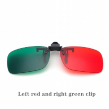 Red Green Glasses Clip Childrens Amblyopia Achromatism Function Training 3D Strabismus Stereo Fusion Vision Clip Y10