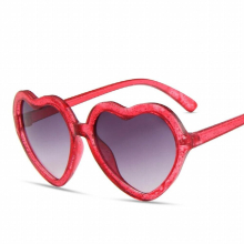 Heart-shaped Childrens Sunglasses Round Glitter Cartoon Love Baby Sunglasses Sunshade Glasses Sunglasses