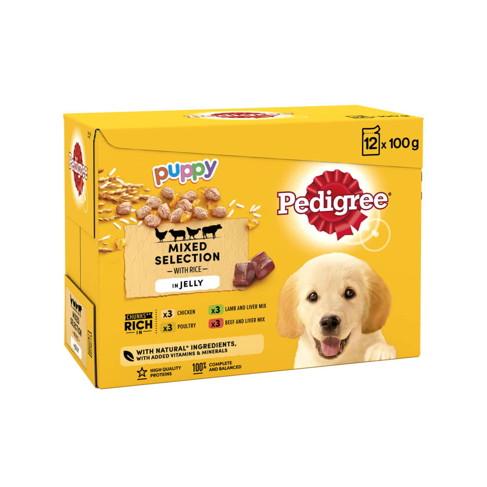 Pedigree Puppy Dog Food in Jelly Vital protection 100% nutrition12pk