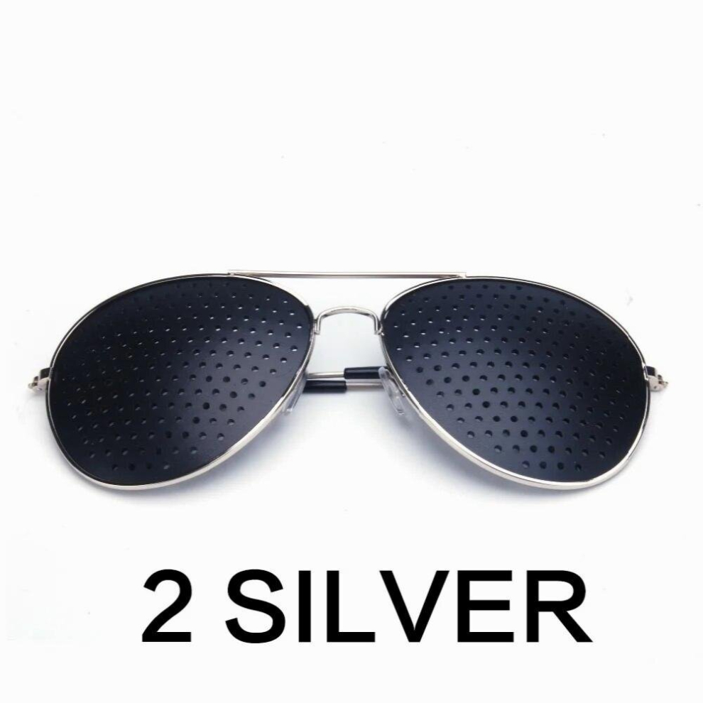 Vazrobe Pinhole Glasses Improve Vision Aviation Unisex Eyewear Anti-fatigue