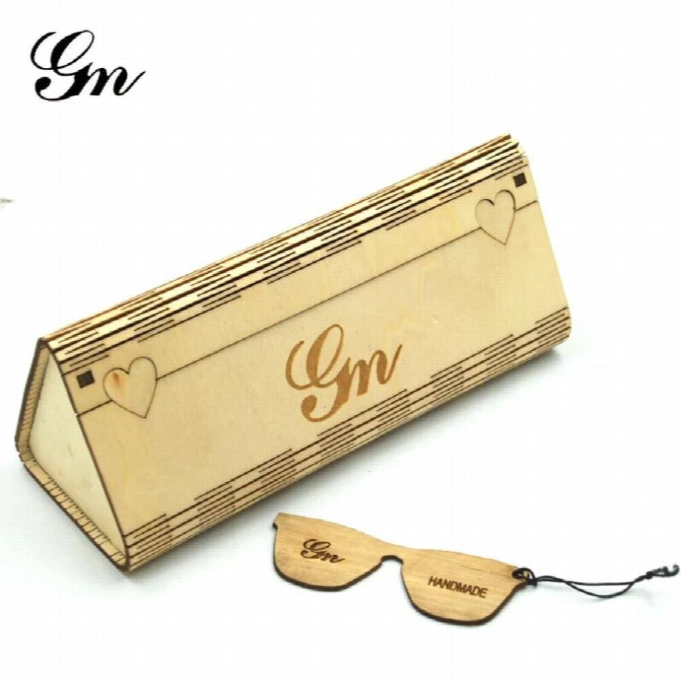 Natural Wooden And Bamboo Sunglasses Box With 5 Different Model Case