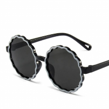 Children Classic Round Wavy Edges Sunglasses Boys Outdoor Shading Personality Street Shot Kids Polarized Sunglasses