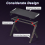 (S(1m long)) RGB Gaming Desk Ergonomic Computer Table Black 4