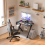 (S(1m long)) RGB Gaming Desk Ergonomic Computer Table Black 6