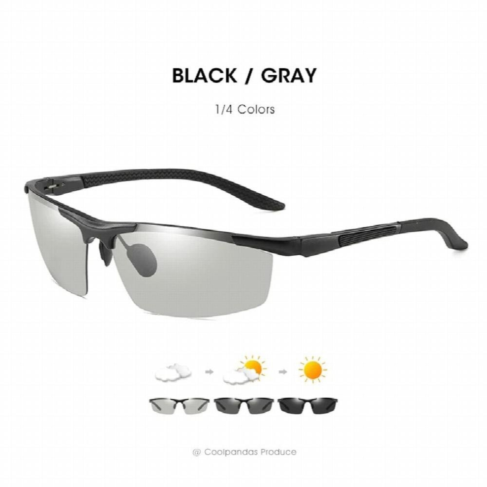 Aluminum Magnesium Photochromic Polarized Sunglasses Men Chameleon Driving Goggles Anti-glare Sun Glasses UV400 zonnebril heren-image-OPC-PCRB8MJ-NEW