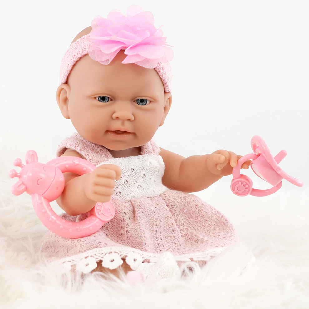 The Magic Toy Shop Perfect Pink Poseable 10 New Born Baby Girl Doll Gift  Set, Dummy & Accessories on OnBuy