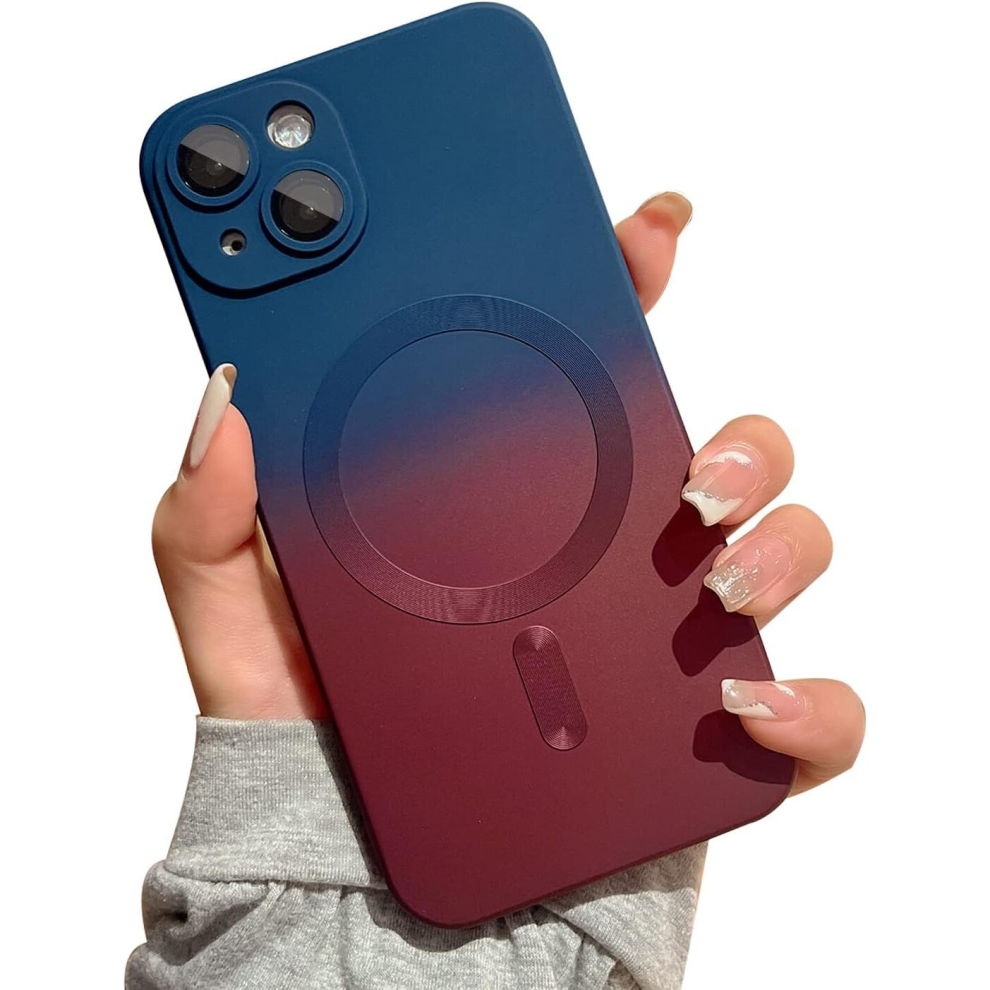 Magnetic Iphone 13 Case [Compatible With Magsafe], Cute Gradient Color Case For Women & Men, Soft Tpu Shockproof With Camera Lens Protector Case 7770197798174