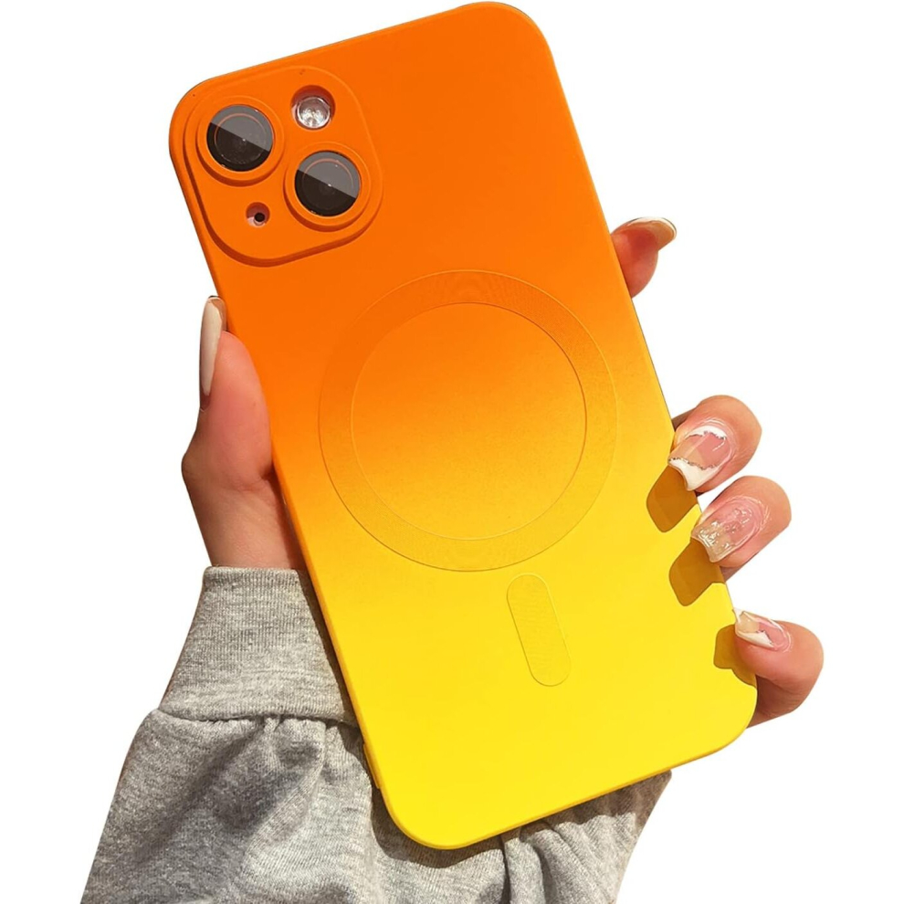 Magnetic Iphone 13 Case [Compatible With Magsafe], Cute Gradient Color Case For Women & Men, Soft Tpu Shockproof With Camera Lens Protector Case 7770197798198