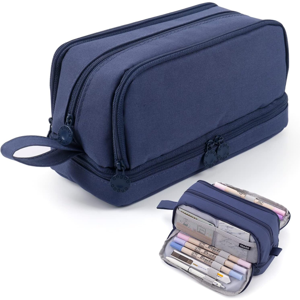 Photos - Pen TIANFU Large capacity pencil case with 4 compartments, large pencil pouch, office university school teenager pencil case with zippe 