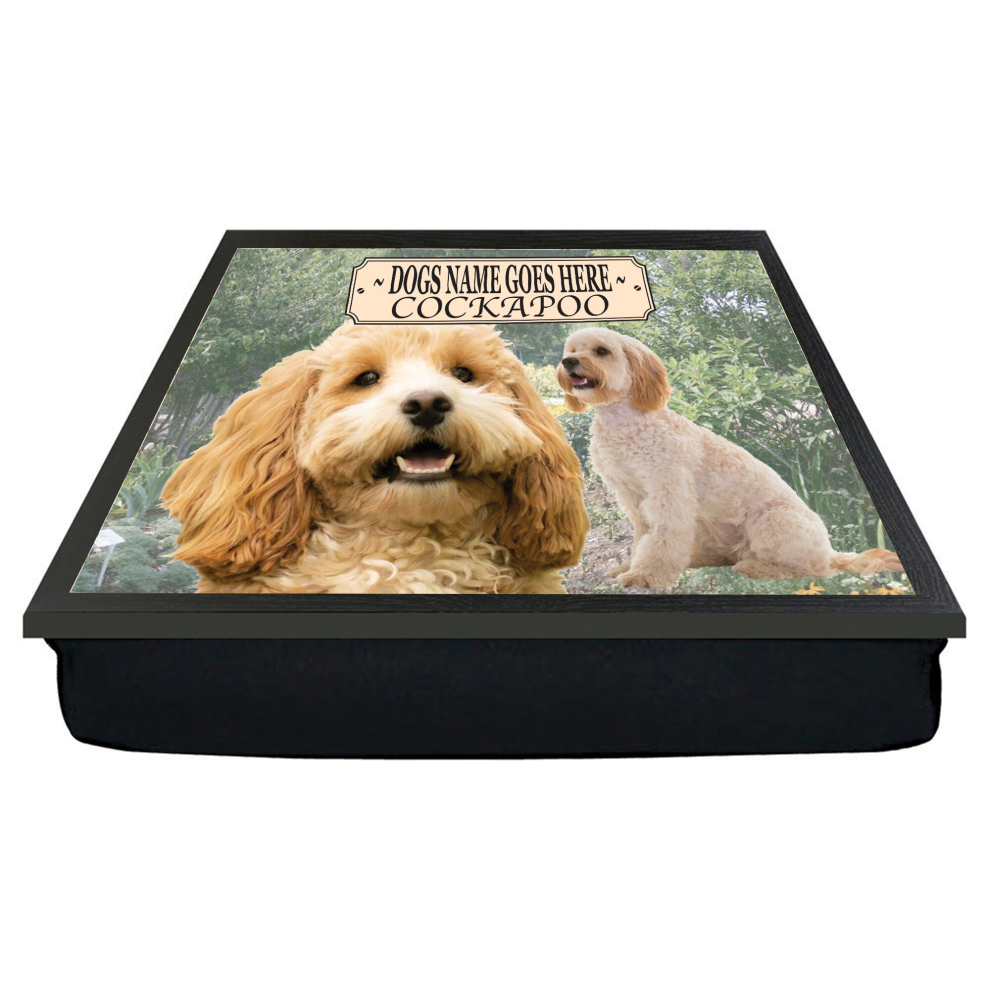 Cockapoo Personalised Dog Breed Lap Tray Gift Present