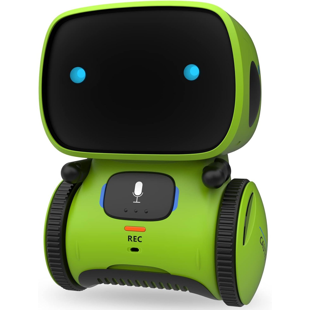 GILOBABY Kids Smart Robot Toys Interactive Intelligent Robot 3 Years Old Up Girls Boys Robotic Voice Control &Touch Sense Dance &Sing &Walk Green