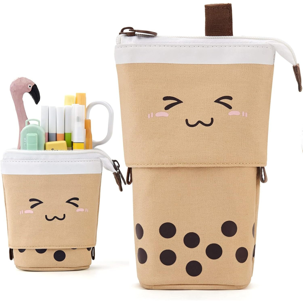 Photos - Pen TIANFU Cute cil Case Standing  Holder Telescopic Makeup Pouch Pop Up Cosmetics Bag with Kawaii Smile Face Stationery case for 