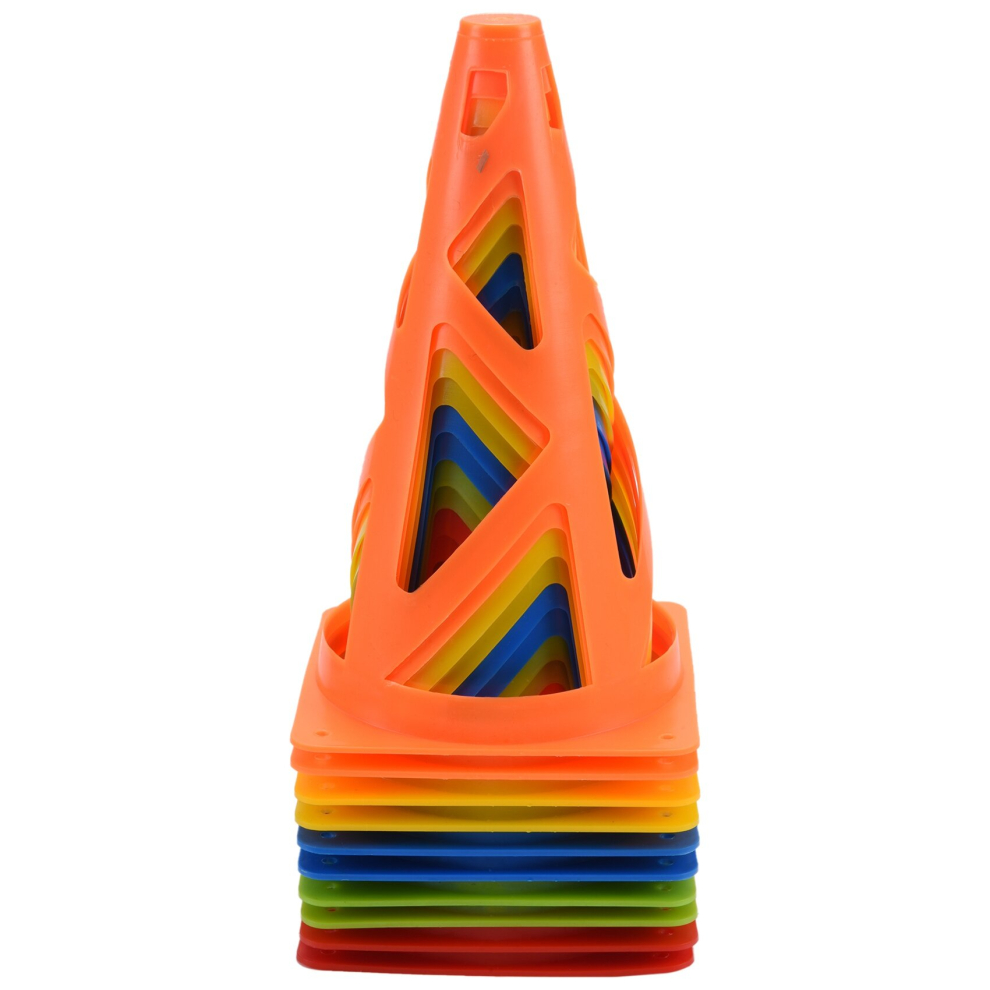 Orange Soccer Training Cones Collapsible Windproof Marker Agility Cones