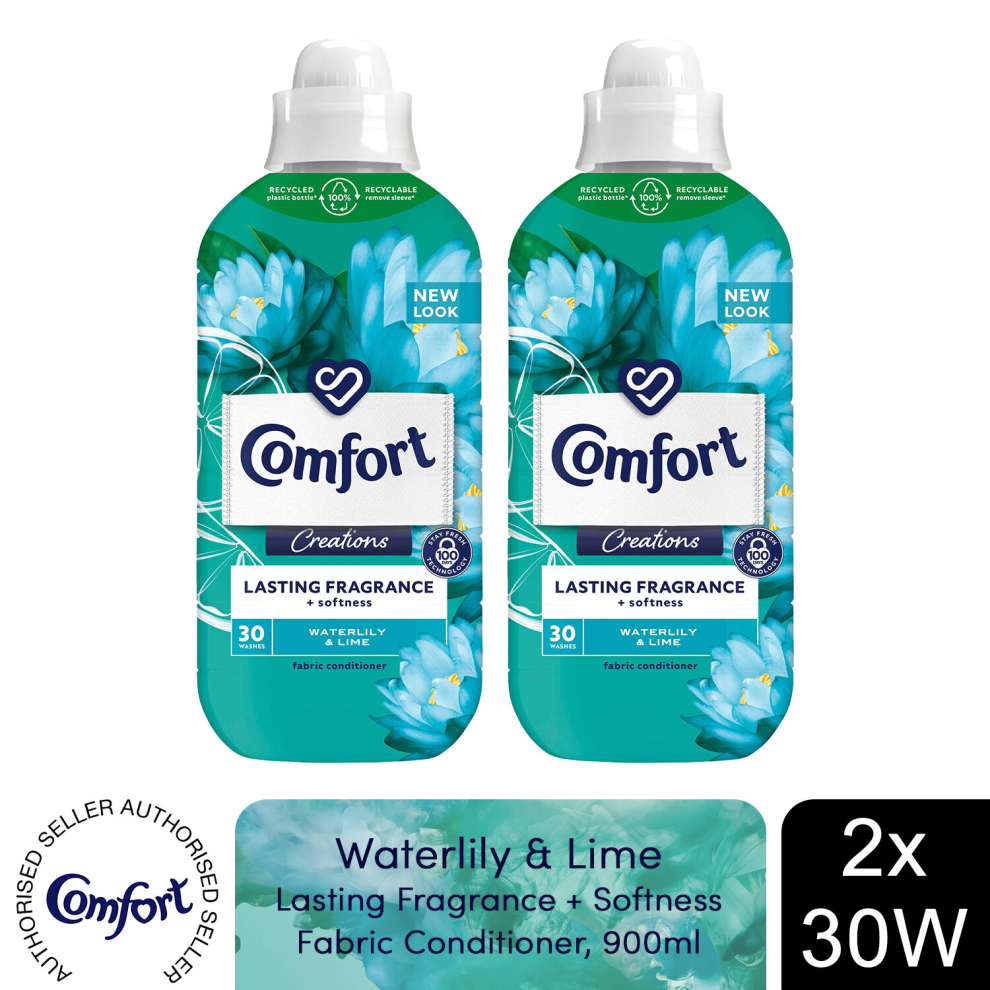 Comfort (Buy 2) Fabric Conditioner Waterlily & Lime 30W