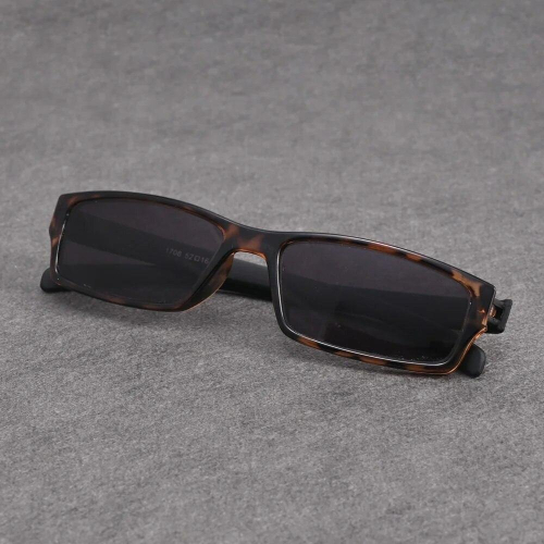 Vazrobe Steampunk Polarized Sunglasses Male Women Rectangle Tortoise