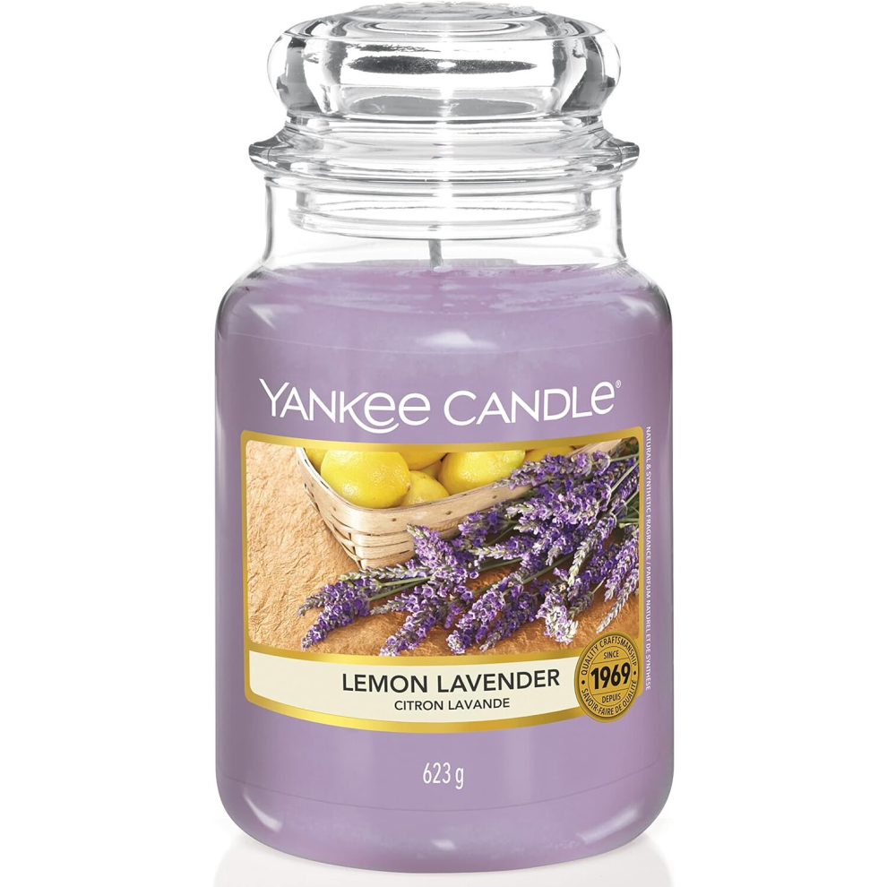 Yankee Candle Scented Candle | Lemon Lavender Large Jar Candle | Long Burning Candles: up to 150 Hours | Perfect Gifts for Women