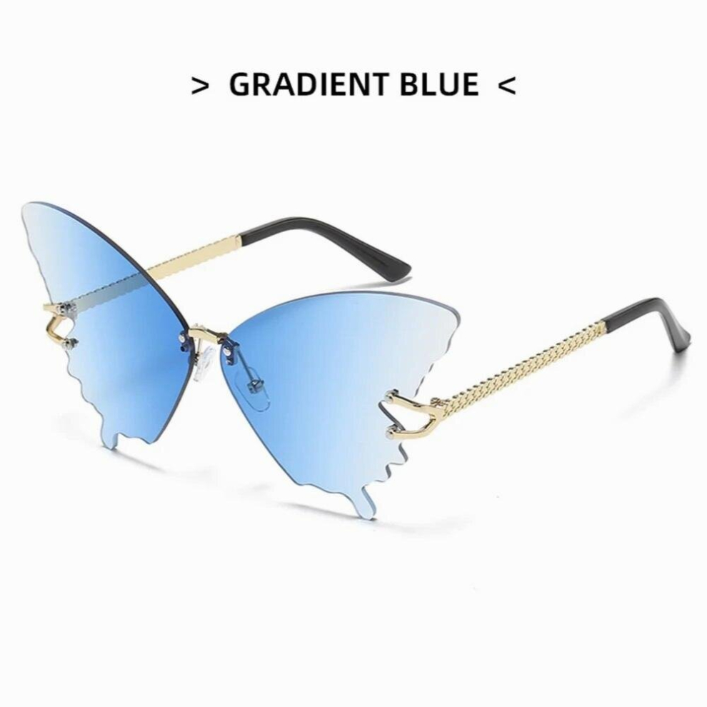 1Pc Party Butterfly Sunglasses Women UV400 Glass Car Metal Rimless Eyeglasses Party Eyewear Spectacles Goggles-image-OPC-PCRCNHX-NEW