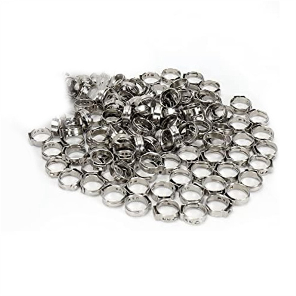 1/2 Inch Pex Cinch Clamp Ring, Cinch Crimp Ring Cinch Clamp, Single Ear Hose Clamp For Pex Fitting Connections,120Pcs 4761153850282